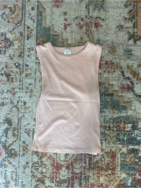 Wilfred Light Blush Ribbed Crewneck Tank